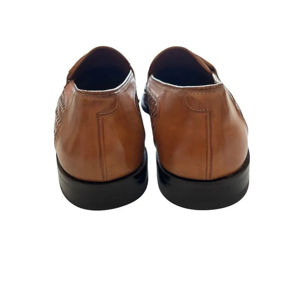 ET Wright Masters Collection Caramel Kiltie Derby Weave Shoes Size 13 AA